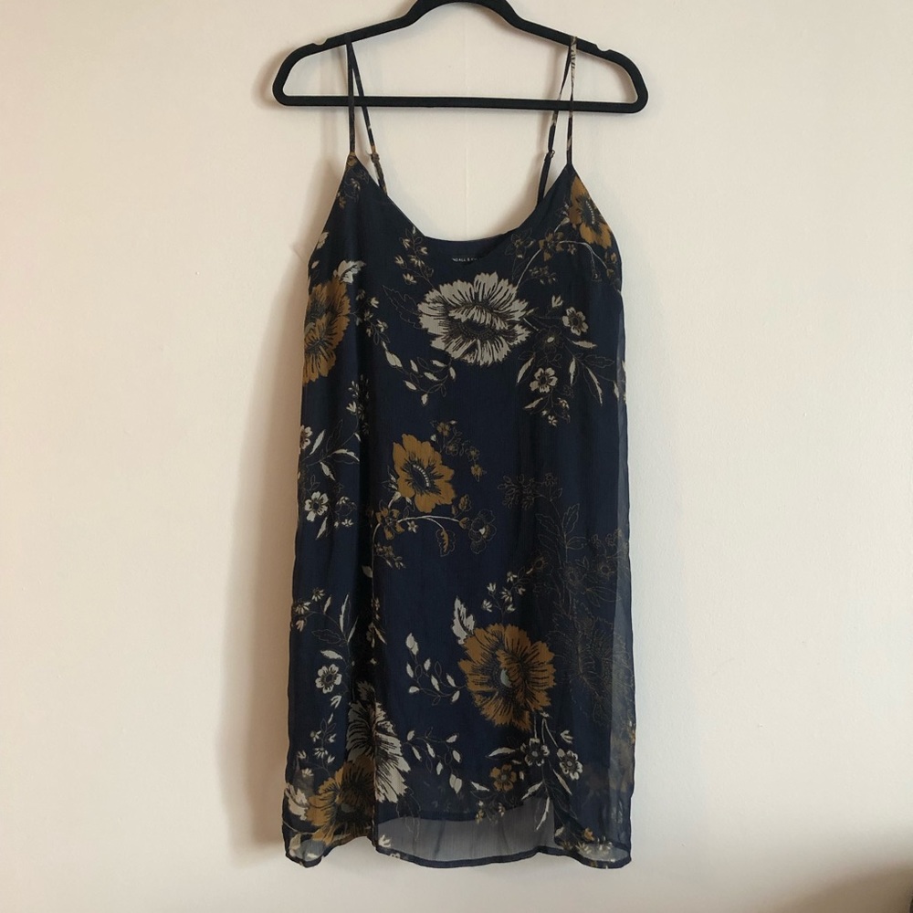 Kendall & Kylie navy floral dress
